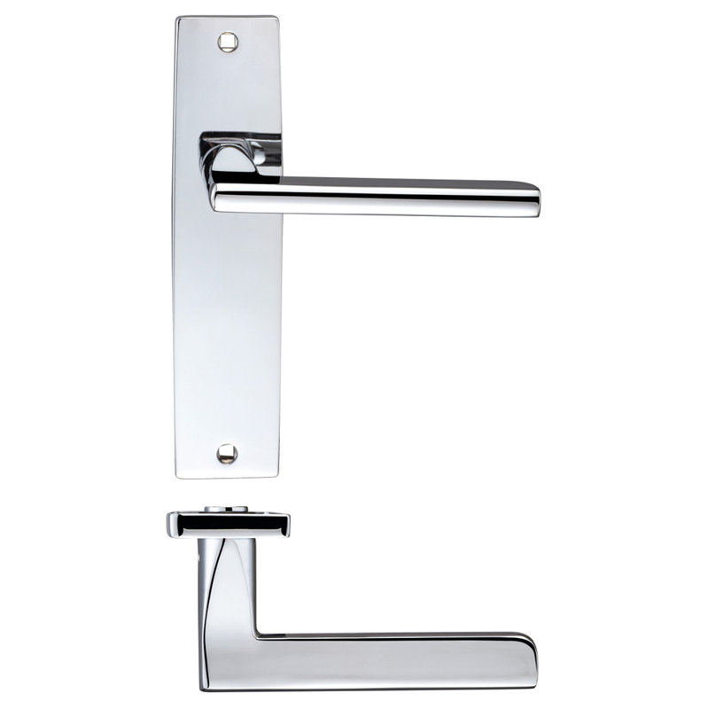 Venice Latch Door Handle, Polished Chrome