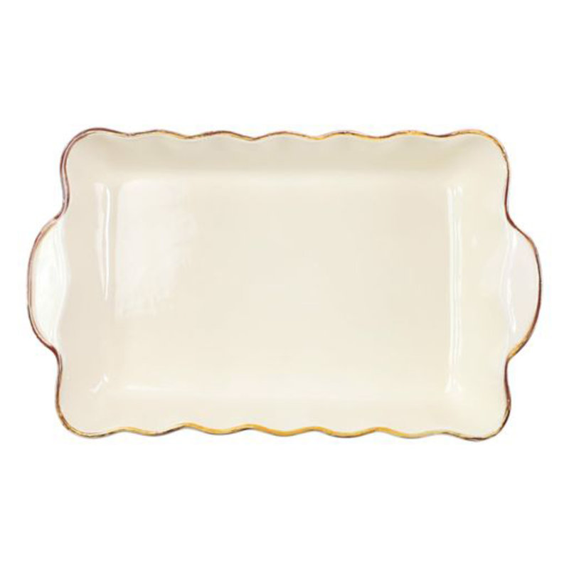 Italian Bakers Rectangle Stoneware Bakeware, Red