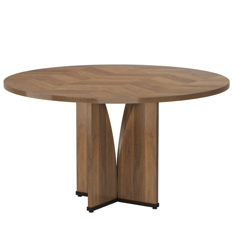 Table de conférence ronde avec base en X pour 4 personnes ou petite table de réunion
