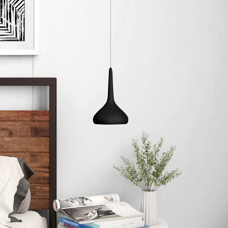 Bar 1 - Light Matte LED Teardrop Pendant, Black