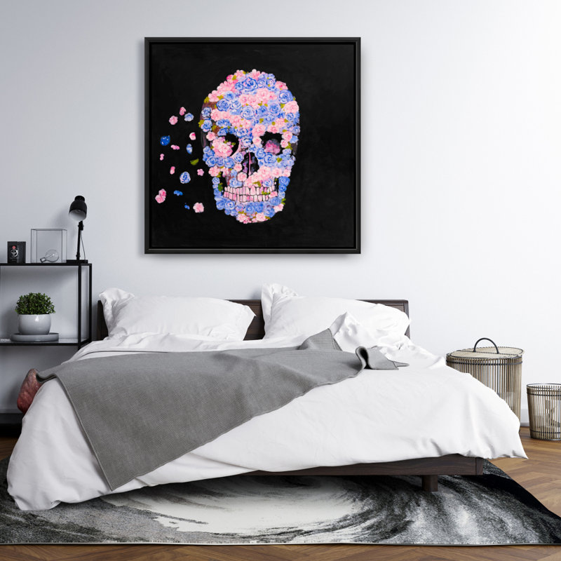 «Skull Of Flowers In Flight» sur toile