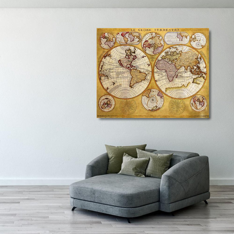 Antique Map - Globe Terrestre