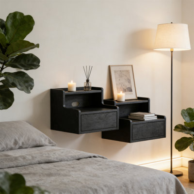 40cm W Manufactured Wood Bedside Table