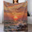 Jeté en flanelle Sunset Ocean-134400017