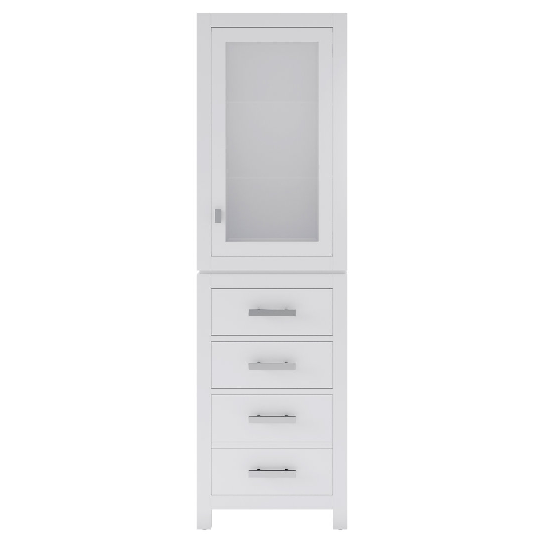 Esita Solid Wood Freestanding Linen Cabinet Beachcrest Home™ 