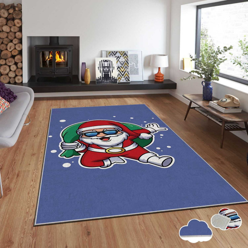 Luxurious Velvet Carpet, 3.3 x 5.9 Feet, 100% Polyester, 740 g/m² | Non-Slip Dot Underside, Laminated Sponge for Comfort | Digital Printing, Easy to Clean, Machine Washable at 86°F | Perfect for Living Room & Bedroom