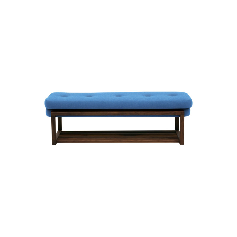Melinda Upholstered Storage Bench, Clear Sky Blue, 18" H x 60" W x 22" D