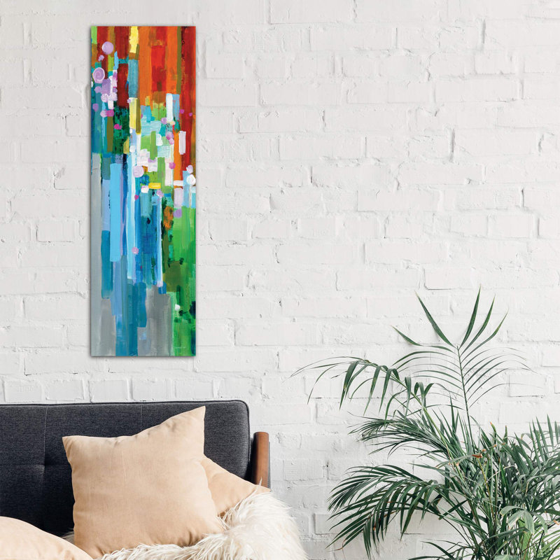 Rainbow Of Stripes Panel II by Danhui Nai - Wrapped Canvas Panoramic Print, 121.92 cm H x 40.64 cm W x 3.175 cm D