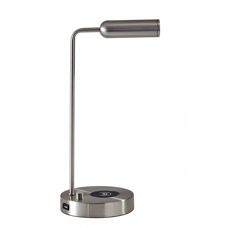 Kadro Metal Desk Lamp, Brushed Steel