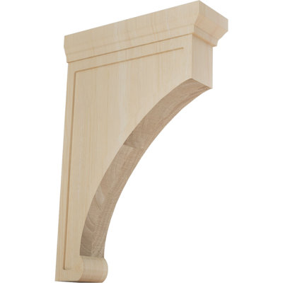 Très grand support en bois d'hévéa de l 2 1/2 po x P 8 po x H 12 po