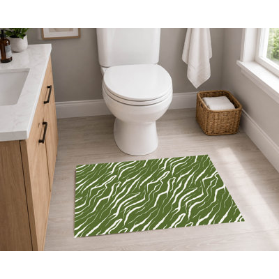 Tapis de toilette rectangulaire absorbant et antidérapant Lush Cracks