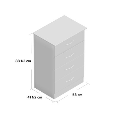 Tabatha 58 cm W Chest of 4 Drawers