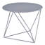 Table d'appoint ronde grise en métal gris avec un design polyvalent pour les maisons de construction géométrique moderne