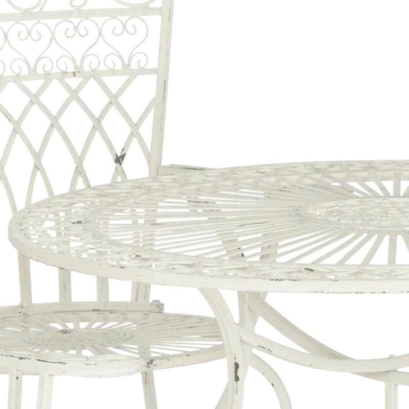 Ensemble de salle à manger Akeyra, Blanc antique