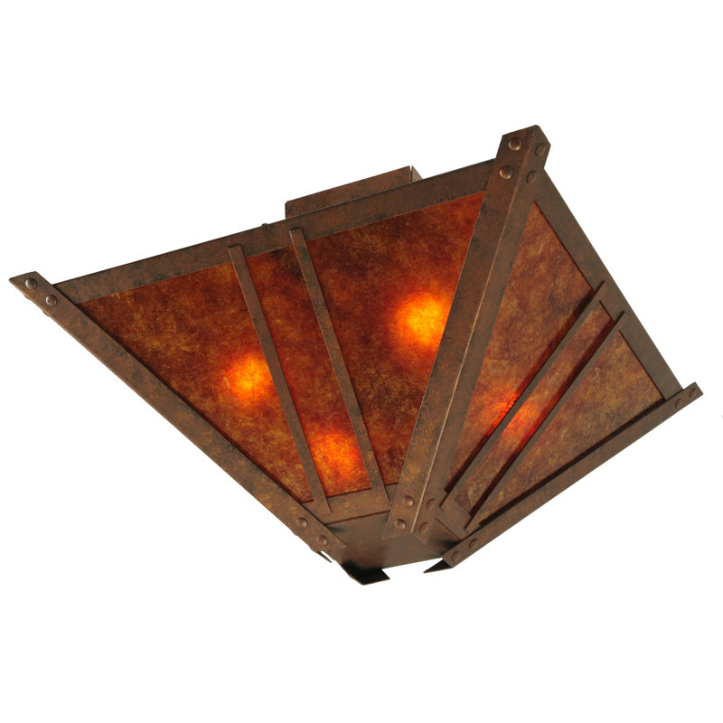 Rustic Lodge 4 - Light Semi Flush Mount