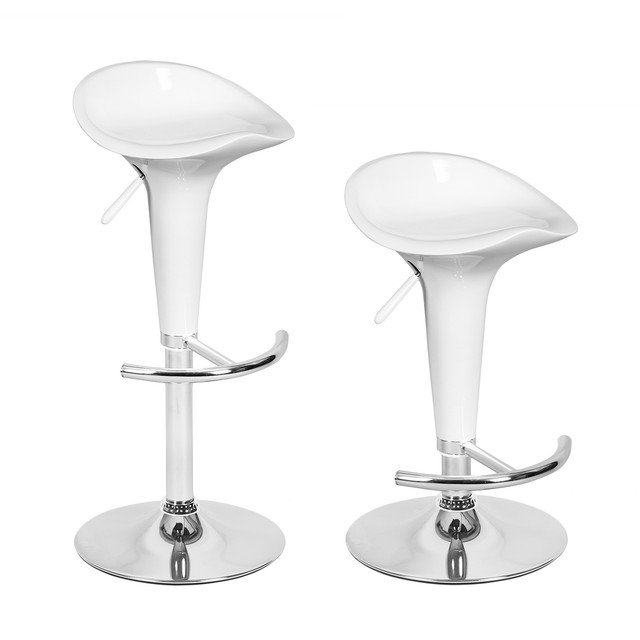 Hazleton Swivel Adjustable Height Counter Stool, White