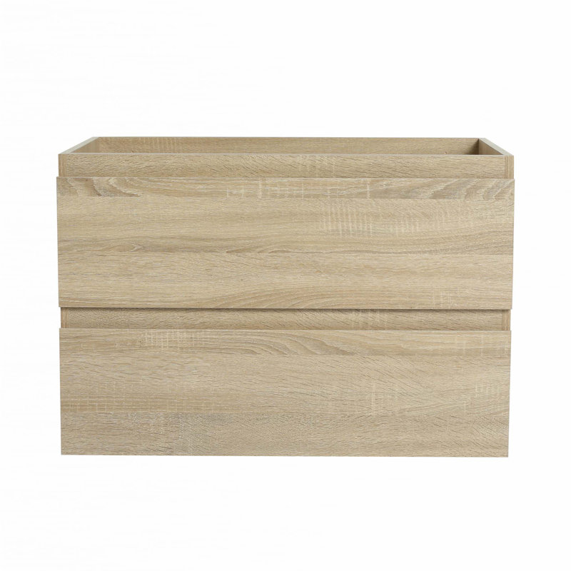 Meuble-lavabo mural avec lavabo en résine, 30", Chêne clair