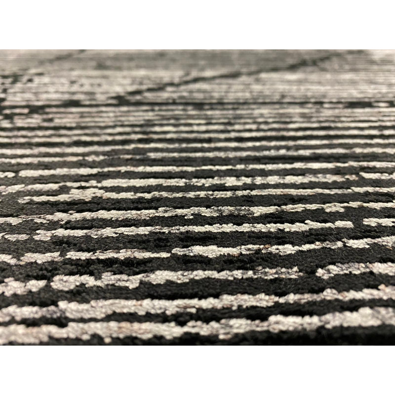 Tapis contemporain moderne touffeté à la main 10X13, Rectangle 6 pi 6 po x 9 pi 6 po
