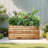 Galvanized Steel Metal Planter Box, Large Rectangular Planter Box with Drainage Holes, Modern Outdoor Planter Box for Indoor & Outdoor Use, Tall Plants, Flowers or Shrubs-1420004110-1430869433