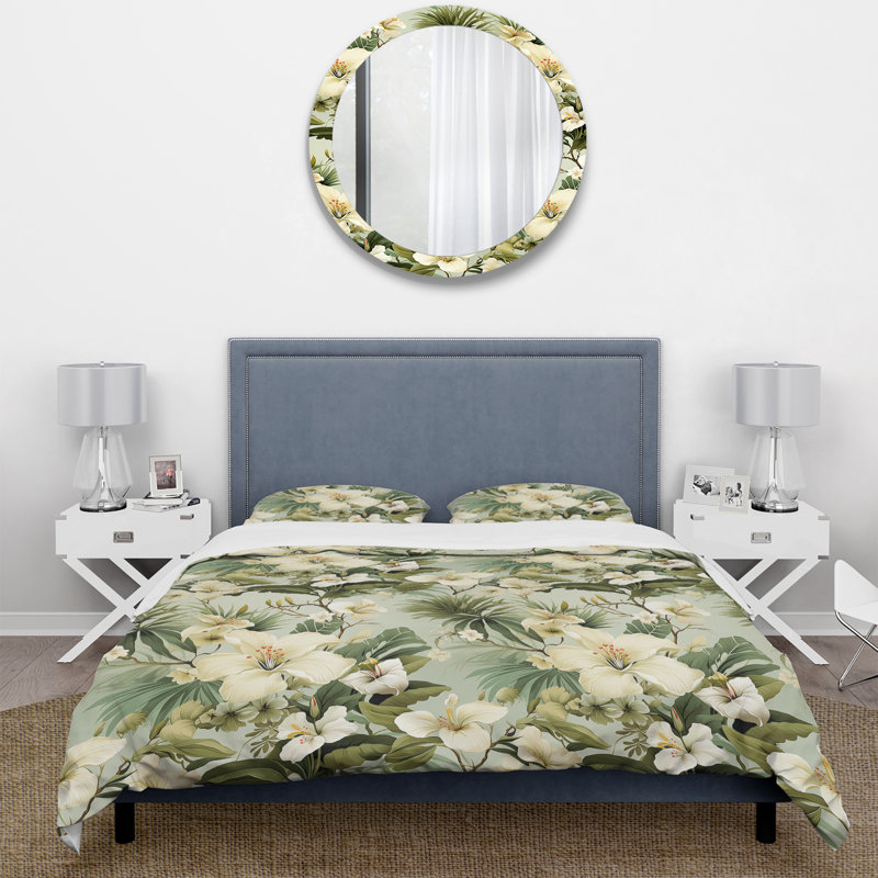 Ensemble de housse de couette Daviere Haleyann, Housse de couette pour grand lit et 2 taies décor