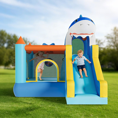 Inflatable Kids Bounce House, Indoor/Outdoor Jumping Bouncy Castle for Family Backyard Play