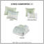 Literie en seersucker double / grand avec 2 coussins décoratifs - Shabby Chic Design