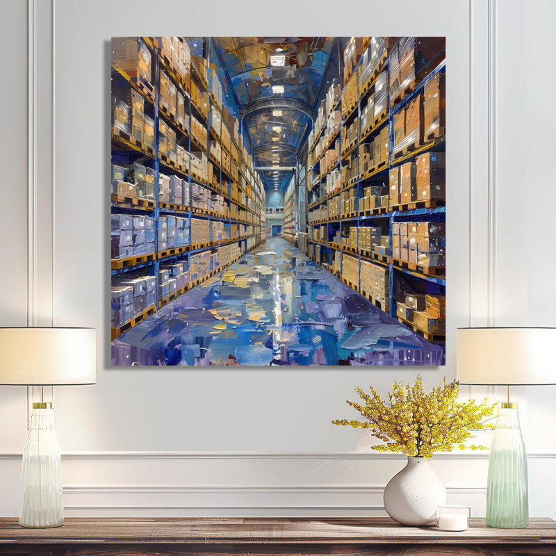 Extension de rayonnage d'entrepôt bleu-brun, Toile tendue, H 30 po x l 30 po x P 1 po