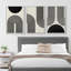 «Spiral Parabolas & Solid Semi Circle Modern Neutral», impression sur toile encadrée sur toile, 3 pièces-1421247159-1421247152