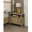 Table de chevet 2 tiroirs 1Pc avec tablette ouverte