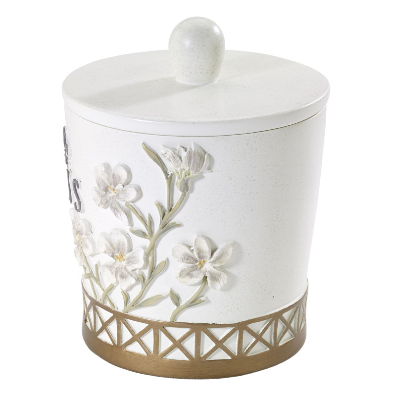 Paris Botanique Hand Painted Resin Covered Jar