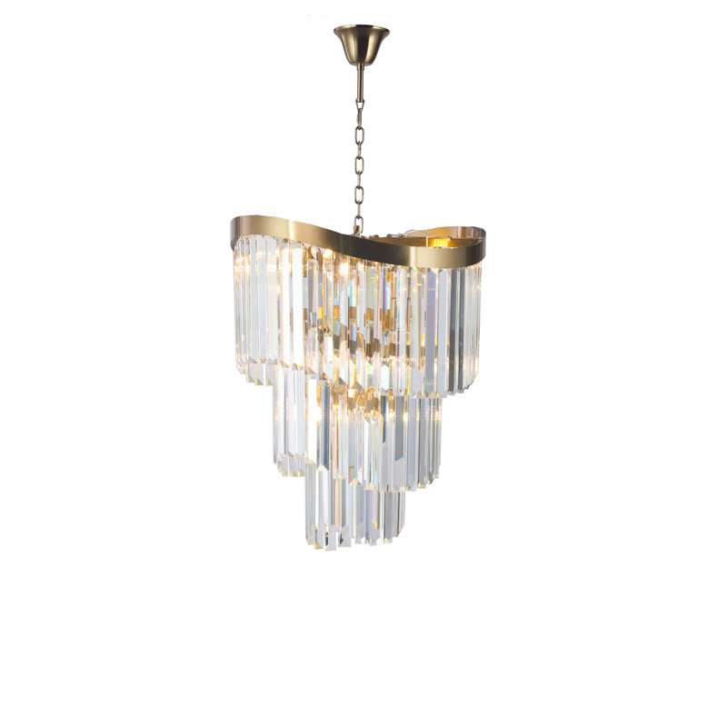 Debolt 6 - Light Crystal Pendant, Satin Brass