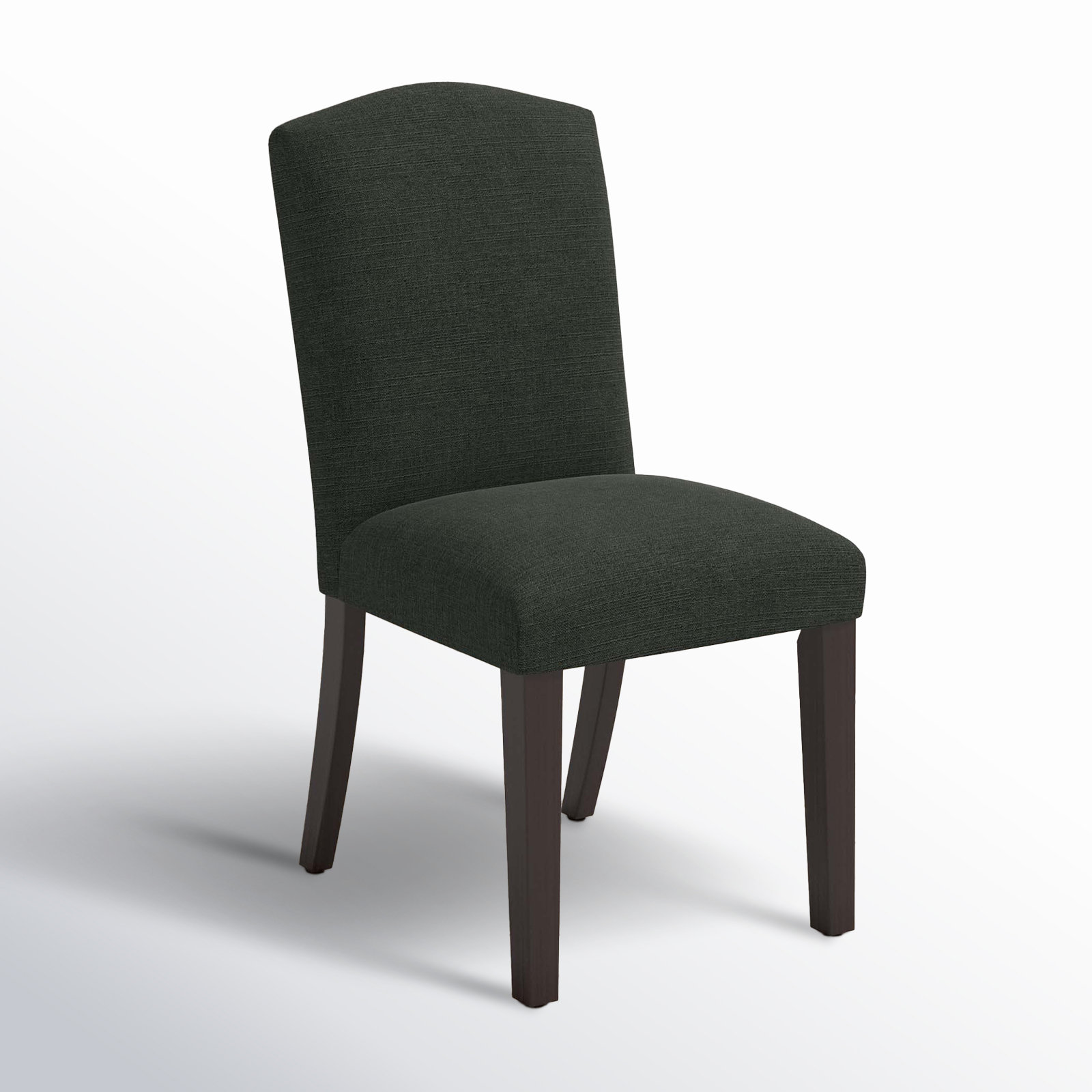 Estrela Dining Chair, Classic Black Linen, Espresso