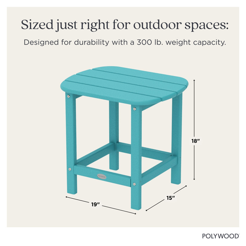 POLYWOOD South Beach 18" Side Table, Aruba