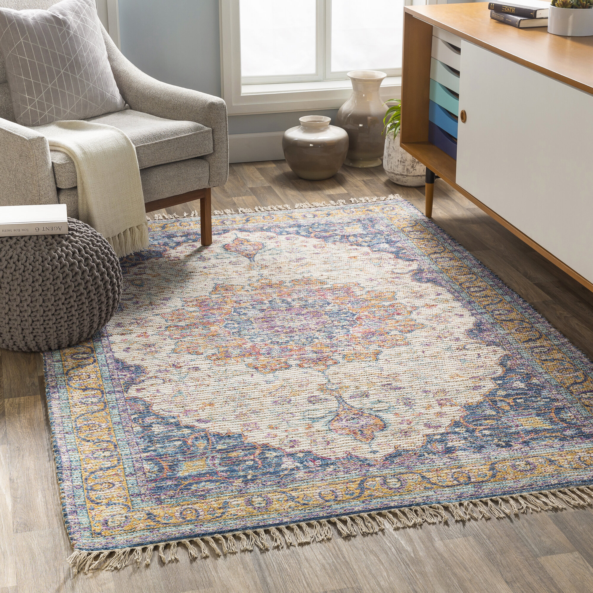 Hurst Flatweave Cotton Abstract Rug