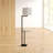 Aahaan 64'' Dark Bronze Tray Table Floor Lamp