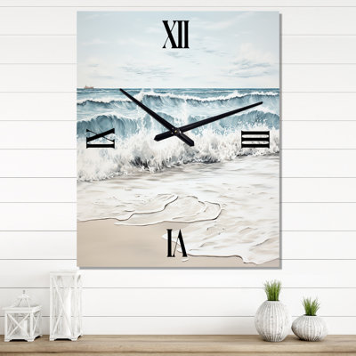 Beach Minimalisme Paysage III - Horloge murale nautique et plage