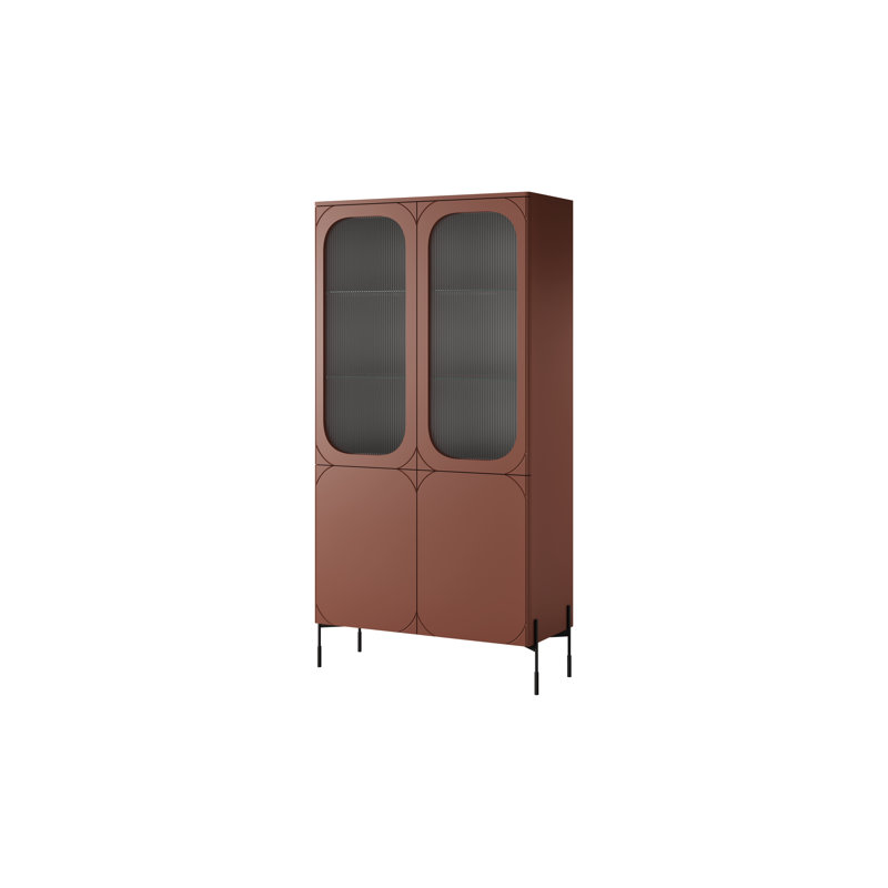 Arnasia Display Cabinet, Burgundy