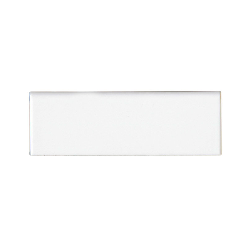 6" x 2" Ceramic Bullnose Tile Trim in Ice White