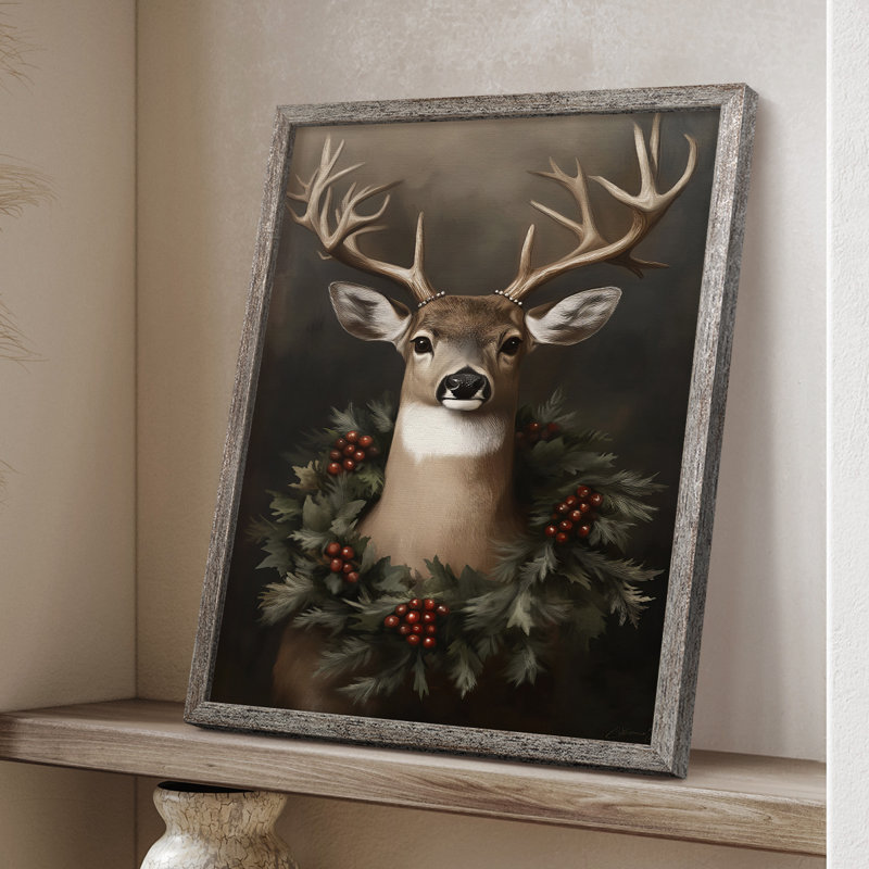 «Christmas Holiday Art», série 2, CCXxI, reproduction encadrée - bois massif, H 21 po x l 17 po