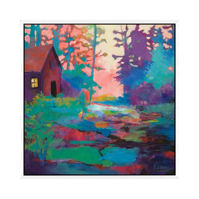 Quiet Afternoon by Kerri Blackman - Painting on Canvas, 66.04cm H x 66.04cm W x 3.81cm D, White Framed