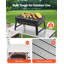 Table de camping en forme de X avec armoire de rangement et table de barbecue pliante portative pour l'extérieur VEVOR