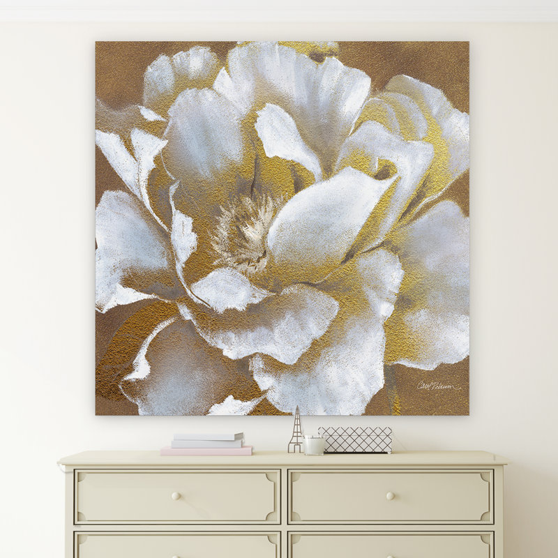 " Golden Bloom II ", 16" H X 16" W x 1.5" D