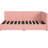 Twin Size Bed With 2 Drawers And Pink Linen Upholstery - No Box Spring, Robust Engaging Frame Upholstered Daybed Storage Compartments In Linen, Charming-583672196
