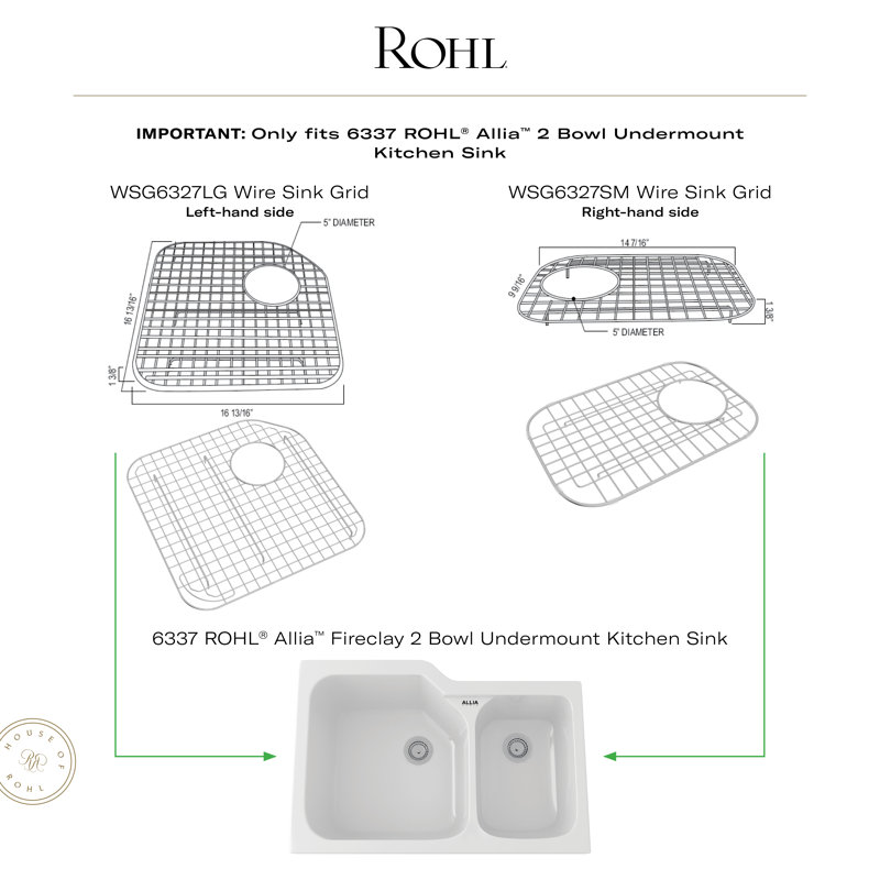 Allia™ 14.44" x 9.56" Sink Grid, Stainless Steel