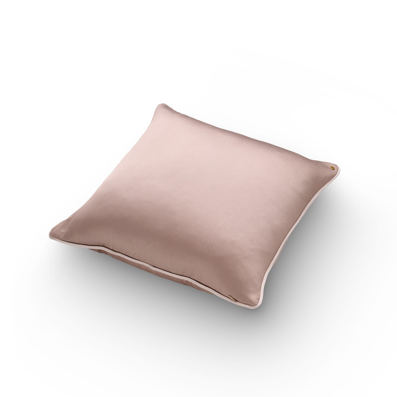 Silk Road Solid Kutnu Pillow, Taupe