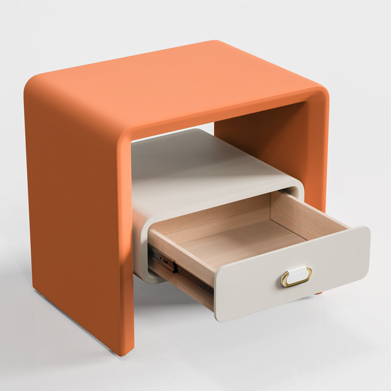 Table de chevet Donathon, Orange