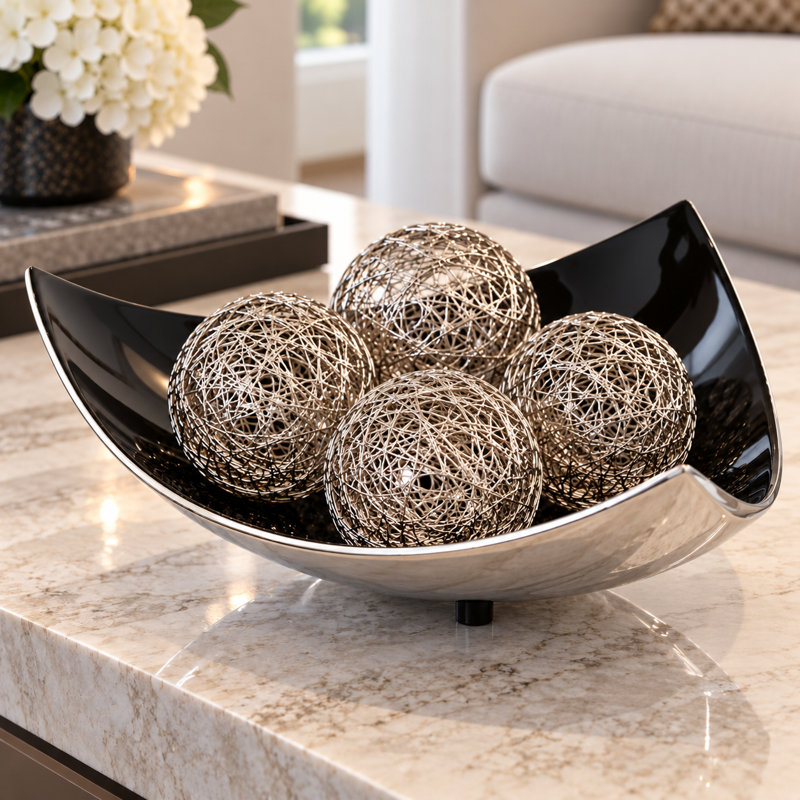 3277 3"D Silver Wire Spheres - Box of 3, 3" H x 3" W x 3" D, Sliver