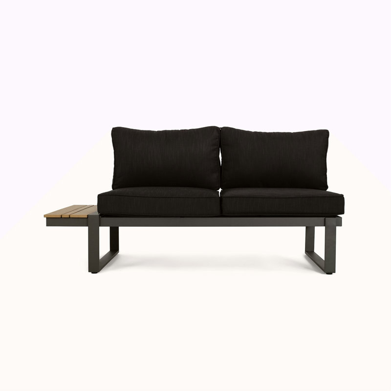 Canapé Sterling, Noir, Gris / Brun, Orienté à droite