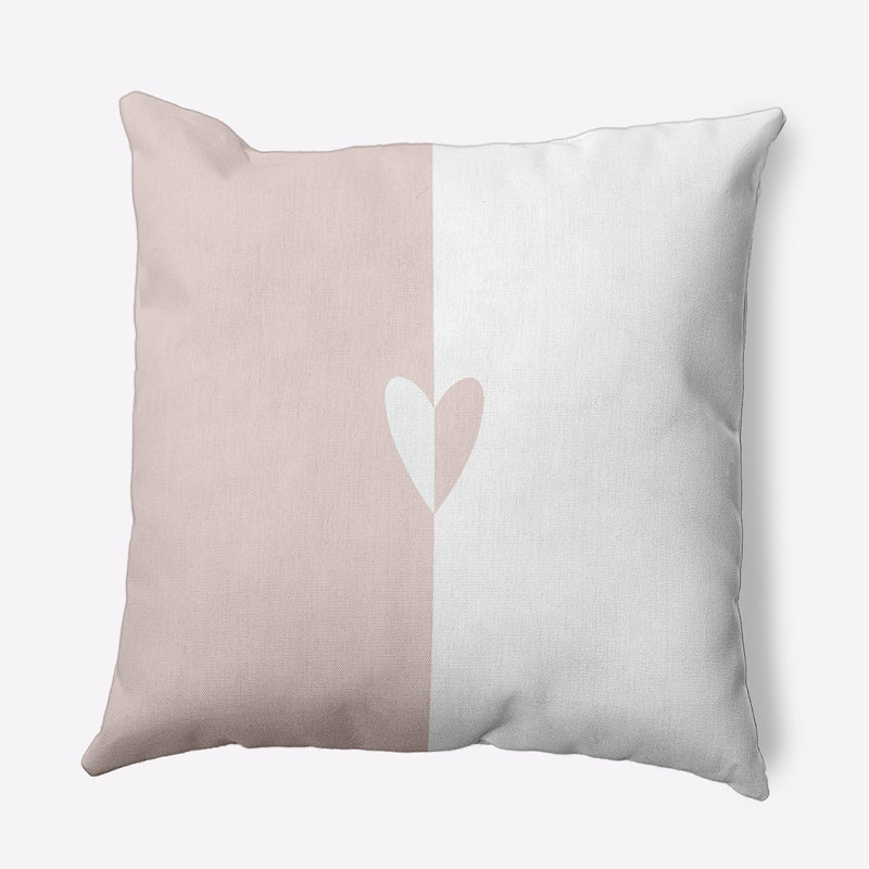 Coussin décoratif moderne Modern Heart PHG1639PK17, H 20 po x l 20 po, Carré