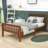 Twin Size Platform Bed with Headboard-455433950